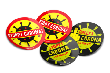 Sas Motiv des "Stoppt Corona!" Aufklebers für's Auto